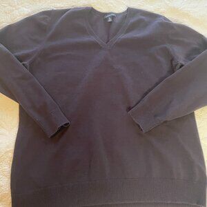 Lands' End Women's  V-Neck Sweater Classic Navy XL